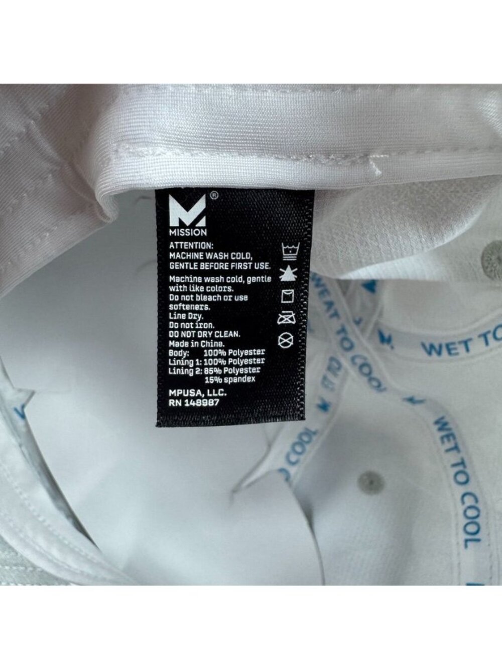 Mission Cooling Performance Hat Adjustable Strap UPF 50+ Lightweight Golf Beach - Picture 6 of 10